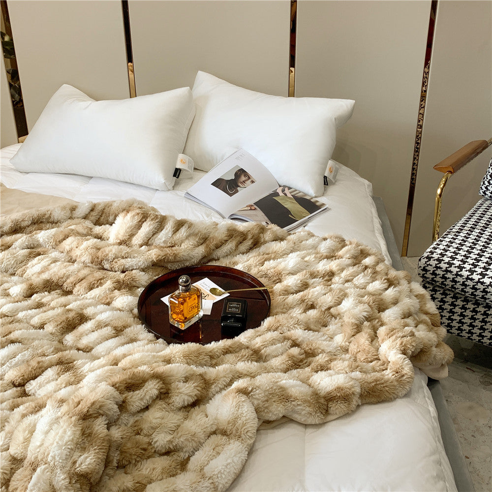 Snow Queen Rabbit Fur Blanket  Comfy blankets, Fur throw blanket