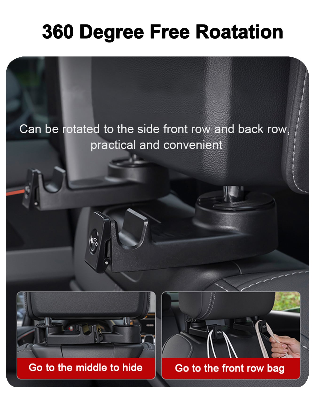 Multifunctional car seat back hook – plan-luxe