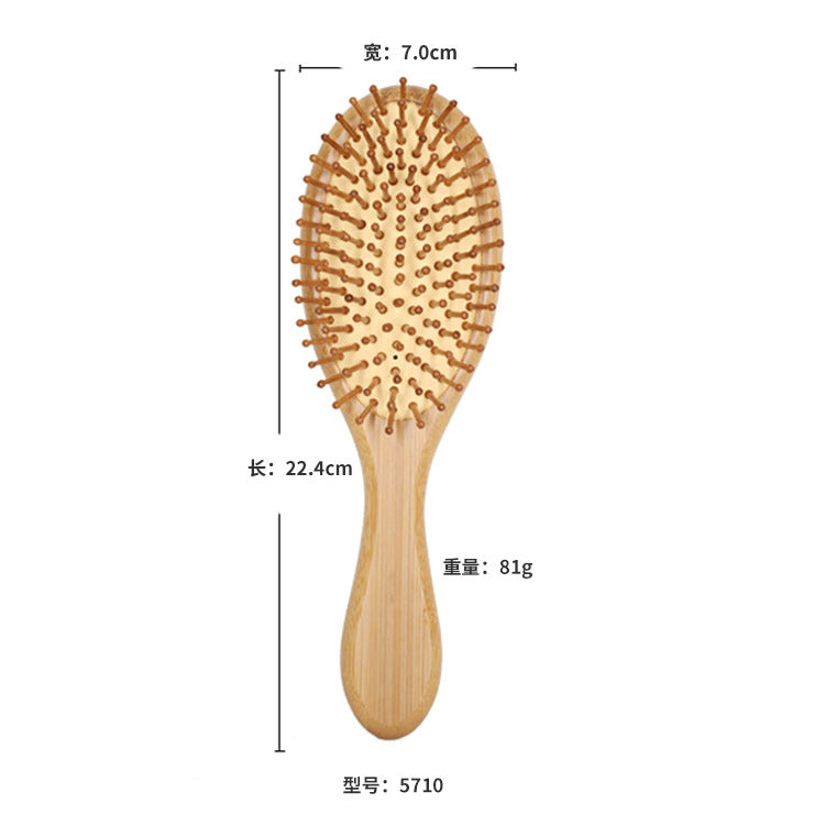 Revitalizing bamboo brush for scalp and anti frizz