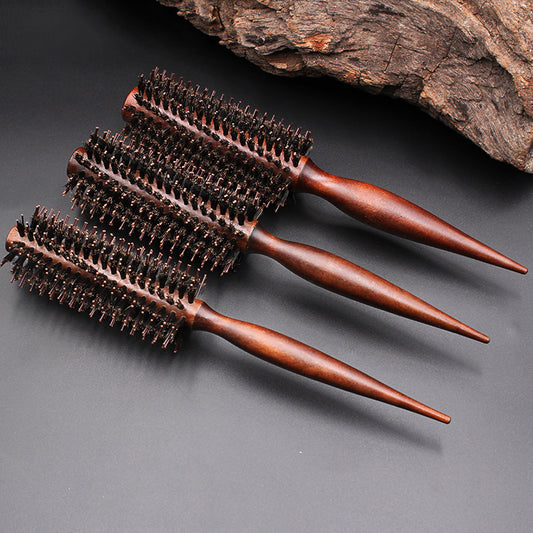 Brush for wavy, curly and frizzy hair effect slicked and silky hair