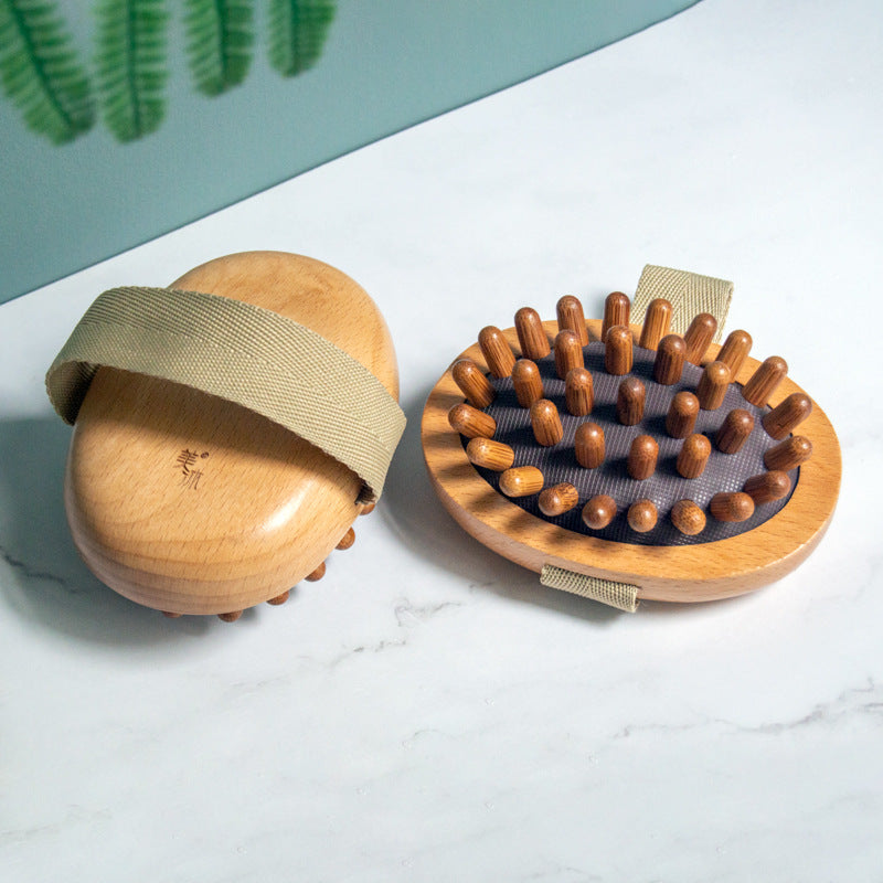 Chinese anti-cellulite and toning bamboo massage brush for the body