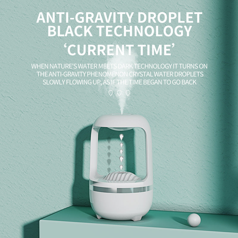 Humidificateur à gouttes d'eau,  Décoratif et Anti-gravité offrant brume ultrasonique
